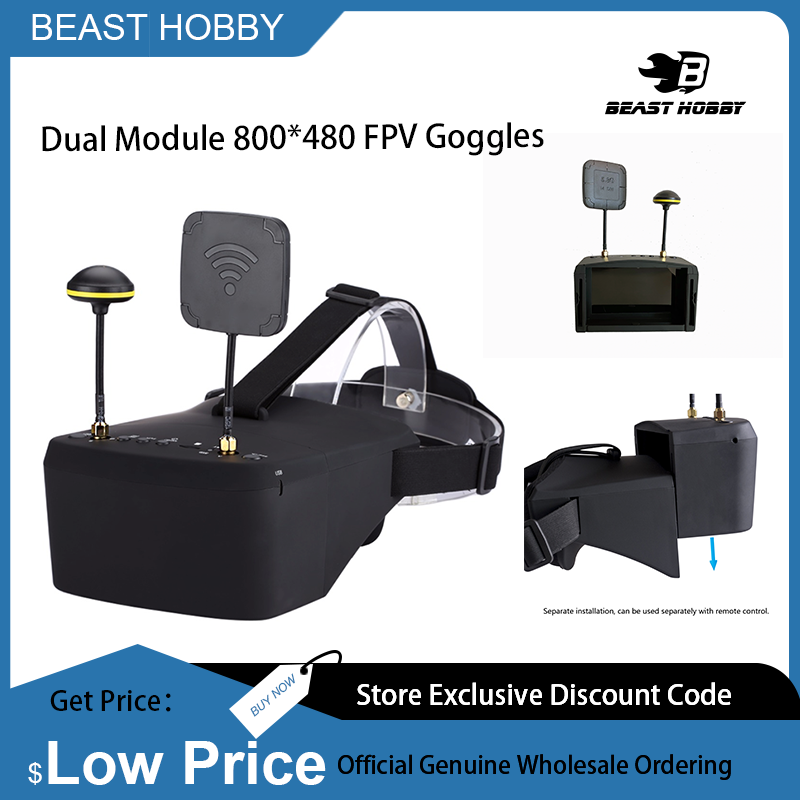 Gafas FPV EV800D 5.8G 40CH Div - Skyzone Cobra X V2 Fpv Goggles reseña y precio